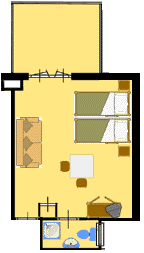 Hotel-Pension Zoomoord, Renesse - Plan Zimmer 12