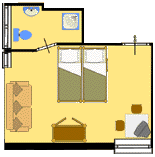 Hotel-Pension Zoomoord, Renesse - Plan Zimmer 4